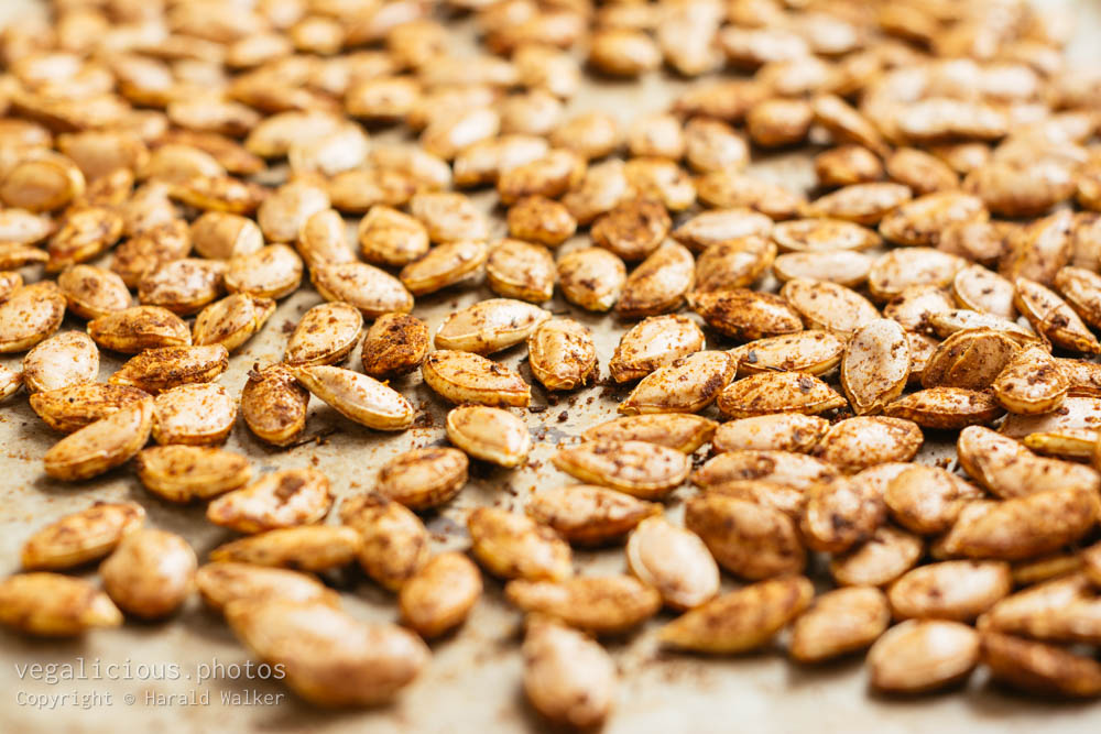 Stock photo of Spicy roasted squash seeds