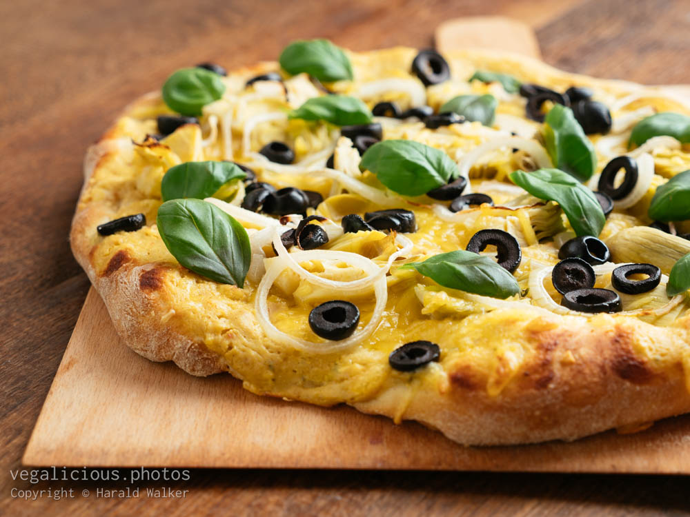Stock photo of Vegan Artichoke Pizza