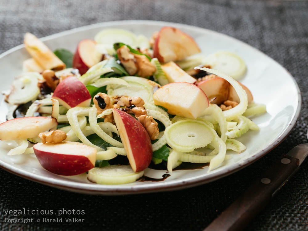 Stock photo of Fennel Apple Salad on Arugula