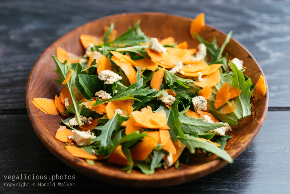 Stock photo of Carrot mizuna salad