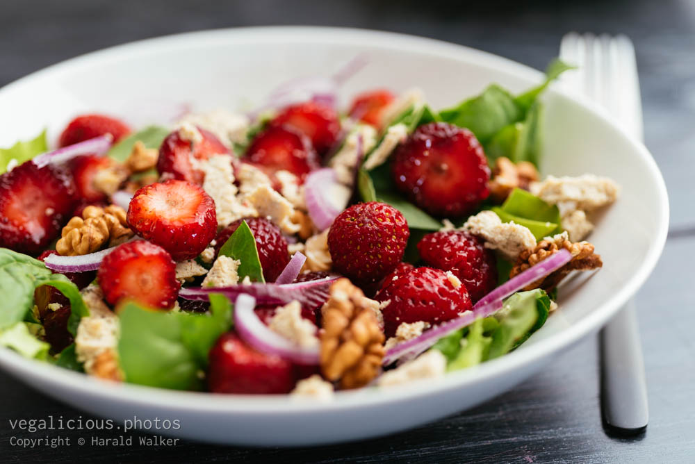 Stock photo of Strawberry, Spinach Salad