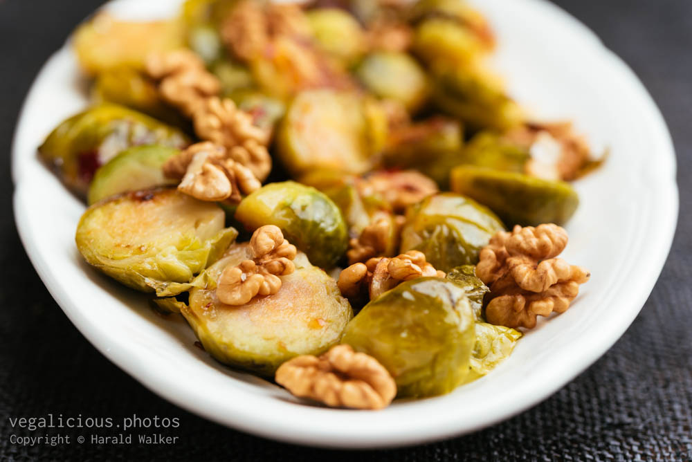 Stock photo of Sweet and Spicy Brussels Sprouts
