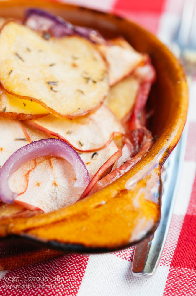 Stock photo of Potato, Apple and Onion Gratin