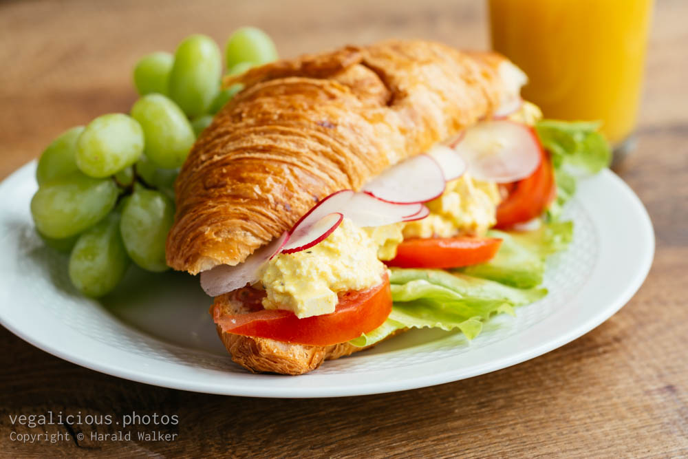 Stock photo of Croissants filled with egg-less Salad