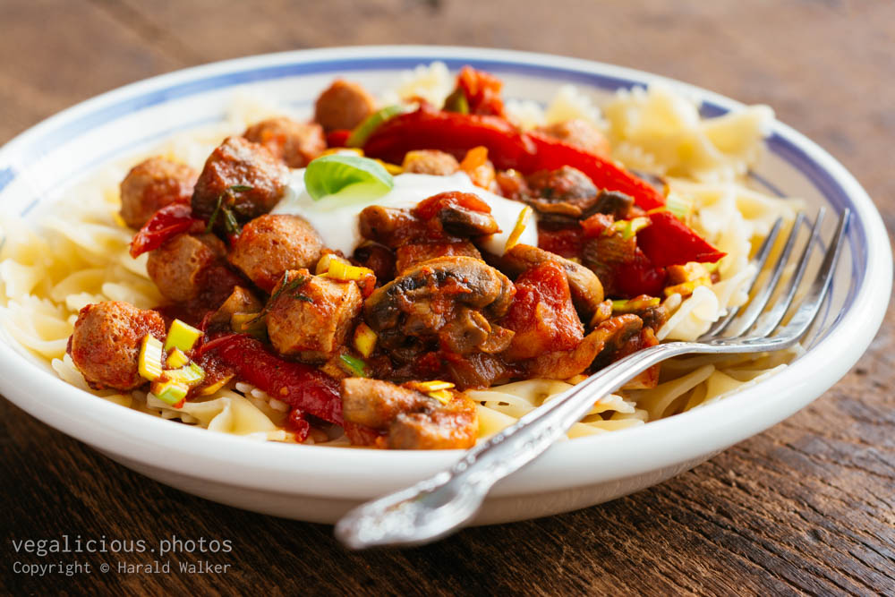 Stock photo of Mushroom Paprikash with Soy Pieces