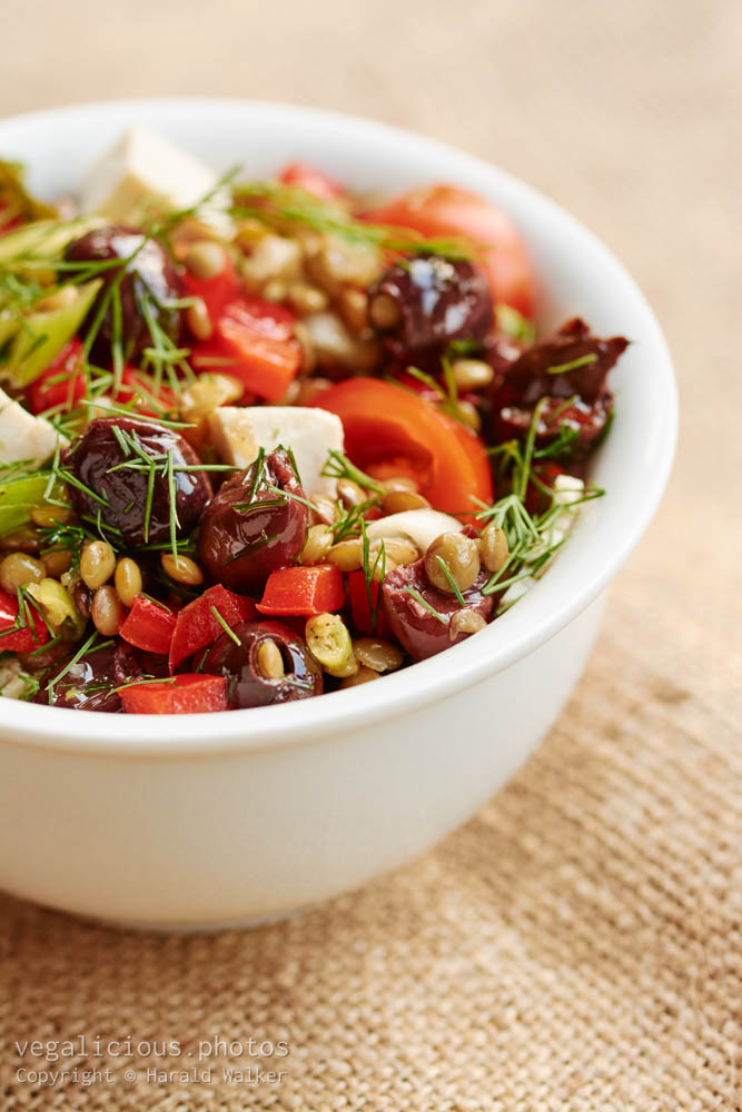 Stock photo of Greek Flavored Lentil Salad