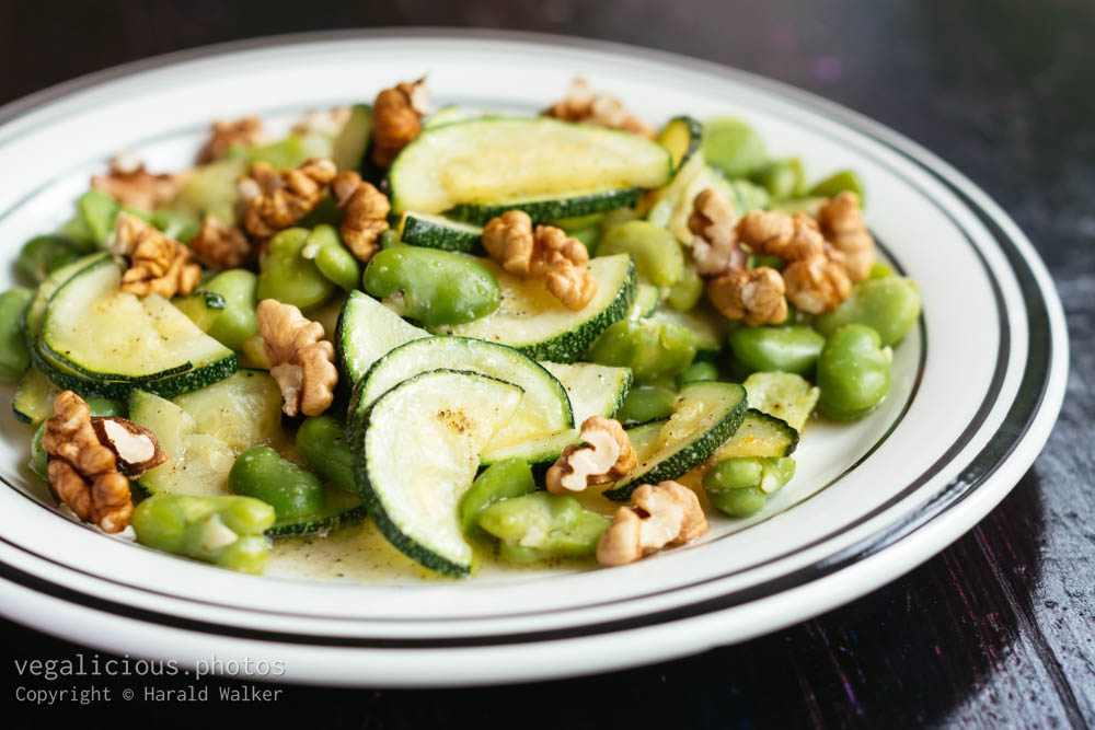 Stock photo of Warm Fava Bean and Zucchini Salad