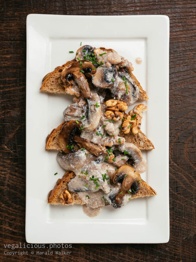 Stock photo of Mushroom Stroganoff on Toast