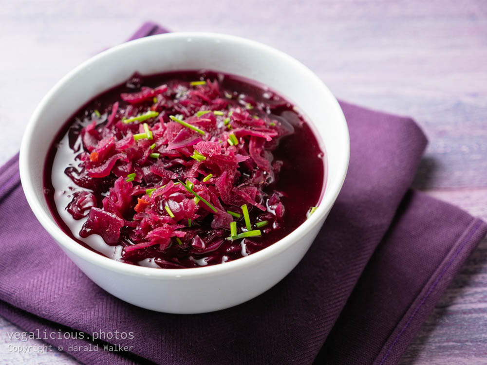 Stock photo of Sweet Sour Red Cabbage Soup