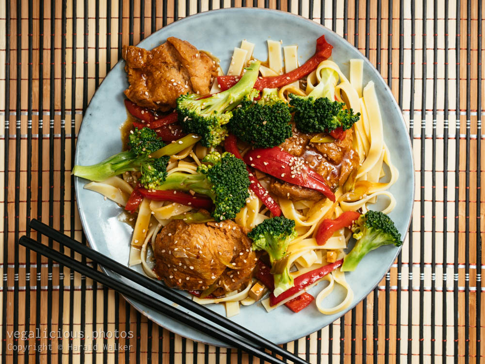 Stock photo of Broccoli, TVP Medallion Stir Fry