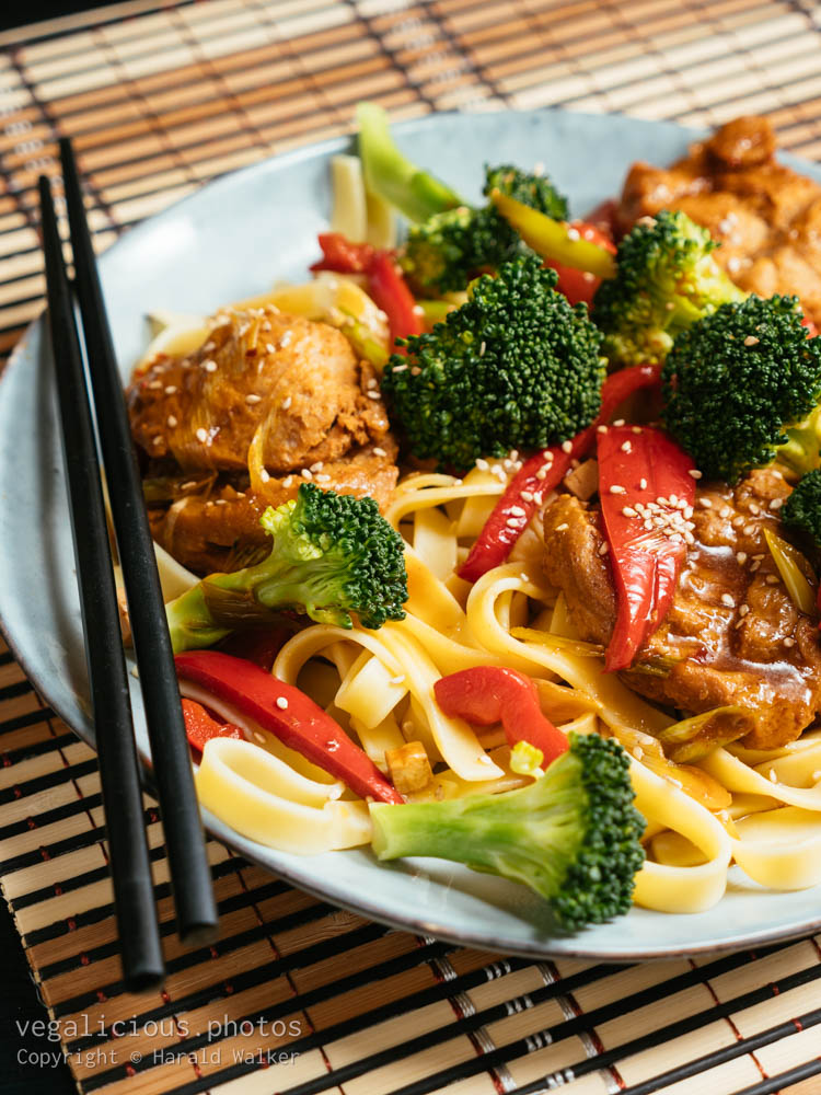 Stock photo of Broccoli, TVP Medallion Stir Fry