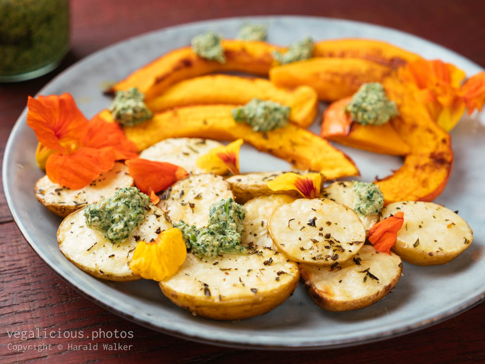 Stock photo of Roasted Winter Squash and Potatoes