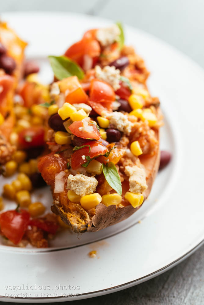 Stock photo of Vegan Cowboy Sweet Potatoes