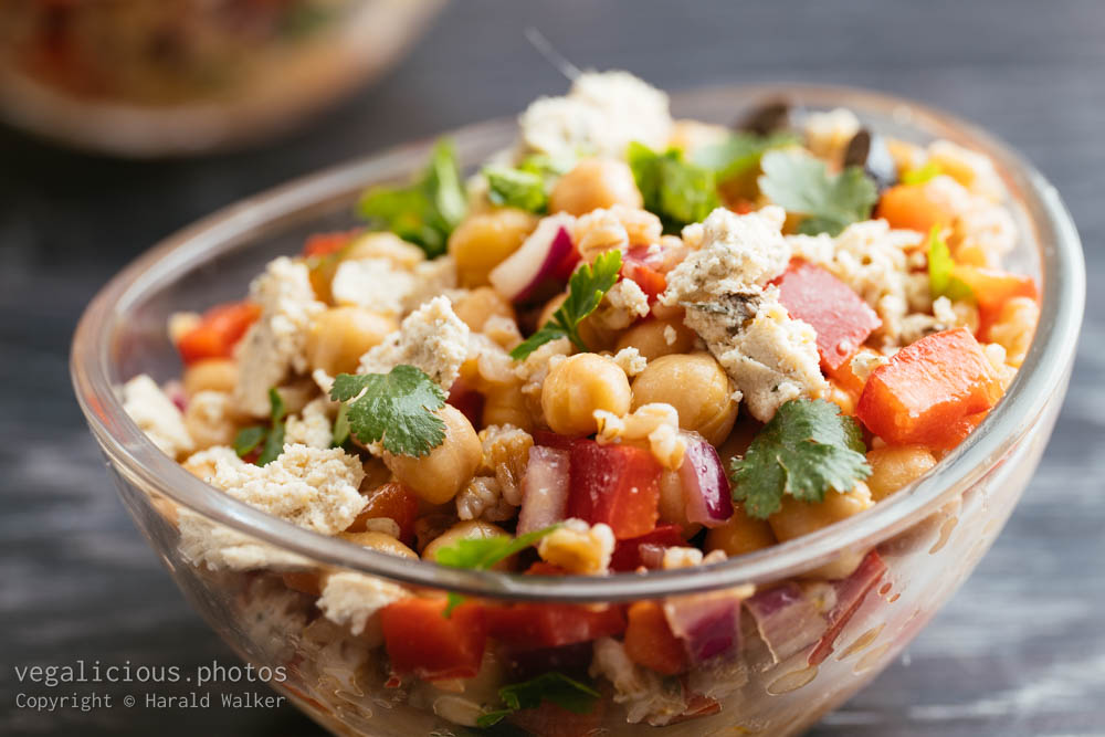 Stock photo of Chickpea, Farro with Vegan Feta