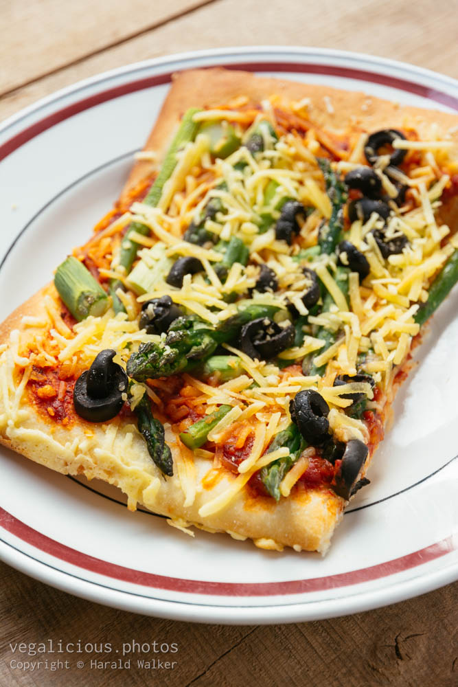 Stock photo of Asparagus and Olives Pizza