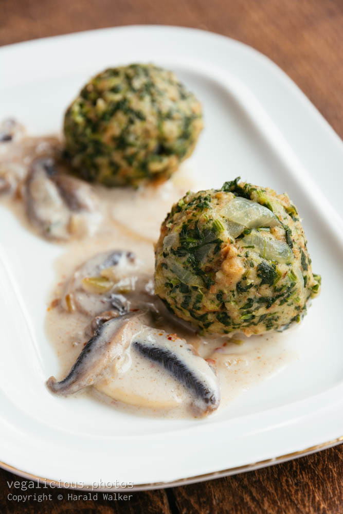 Stock photo of Spinach Knödel (Dumplings)