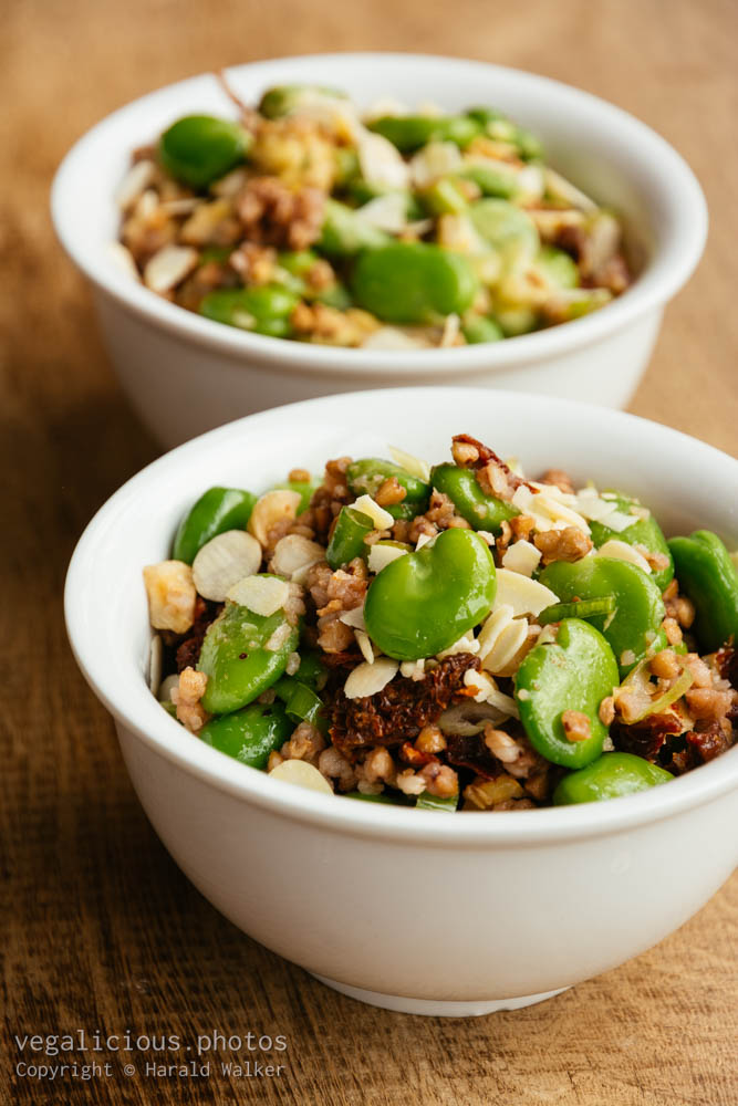Stock photo of Creamy Buckwheat and Fava Bean Salad