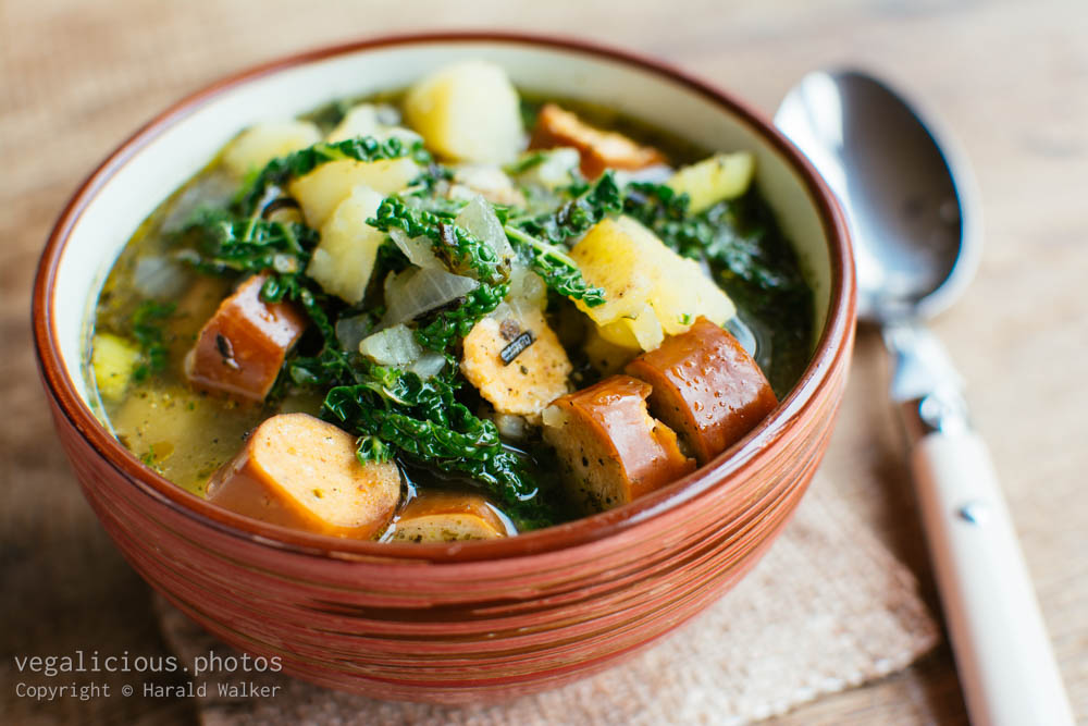 Stock photo of Caldo Verde (Portuguese Green Soup)