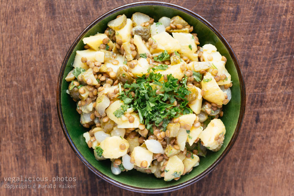 Stock photo of German Lentil Potato Salad