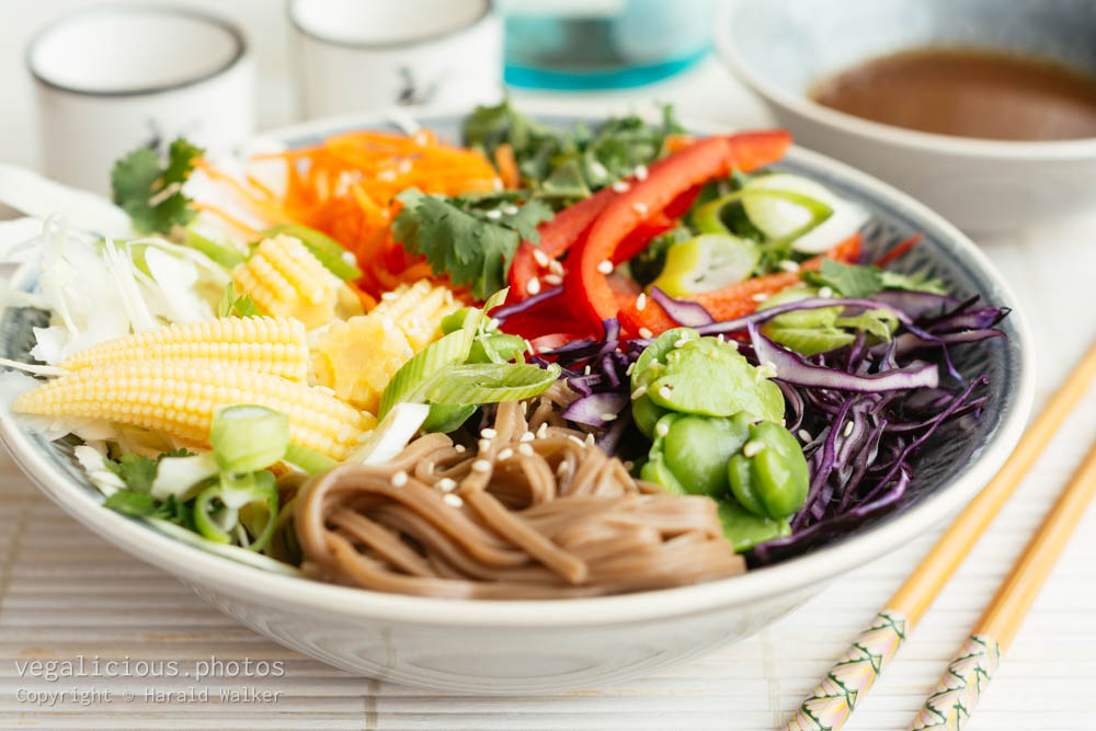 Stock photo of Soba Salad Bowl with a tamari sauce