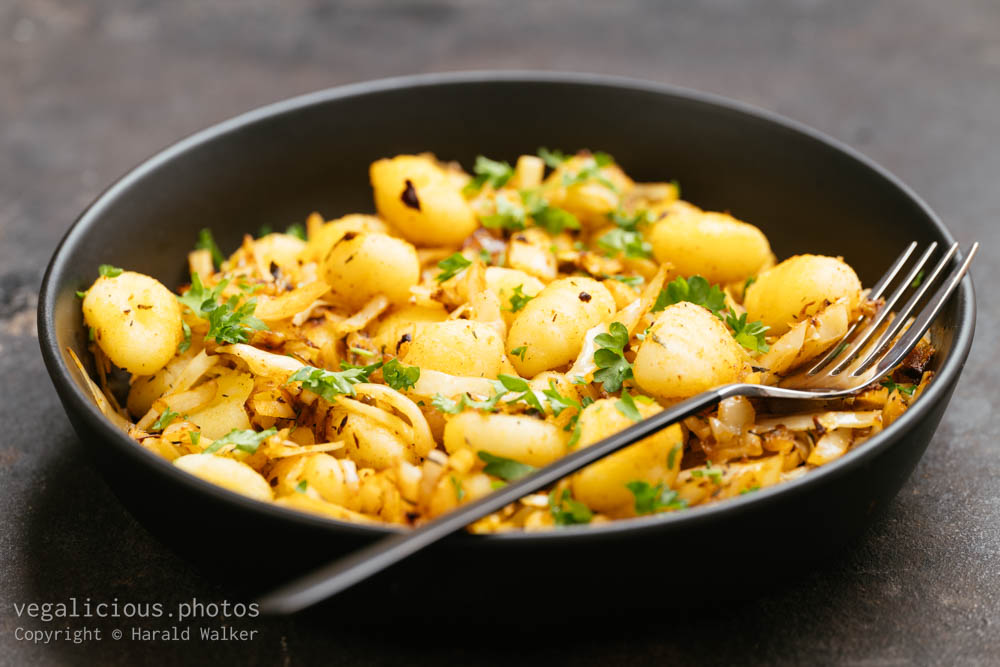Stock photo of Crispy Gnocchi with Cabbage