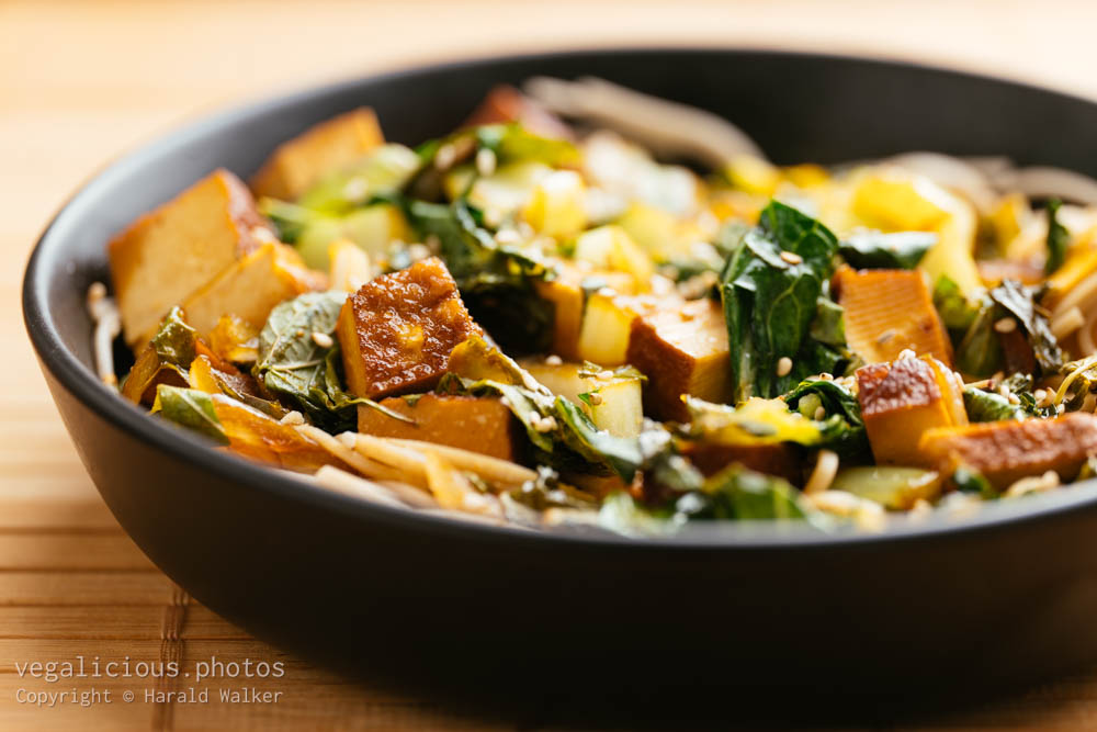 Stock photo of Bok Choi Stir-Fry with Smoked Tofu