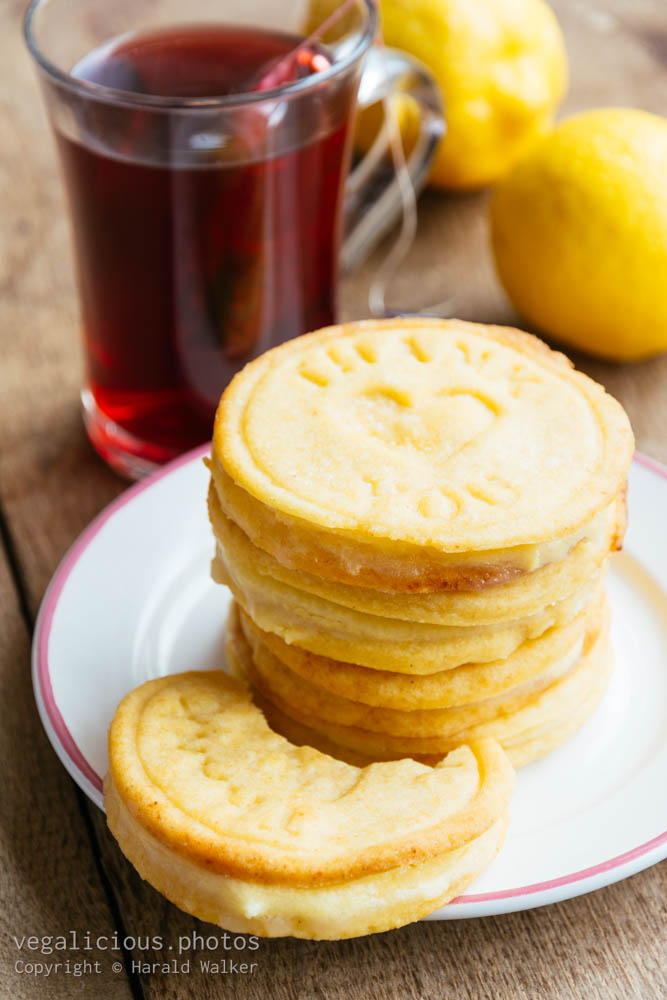 Stock photo of Lemon cookies with tea