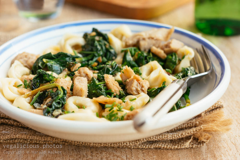 Stock photo of Vegetable Tortellini with Spinach and Chickun
