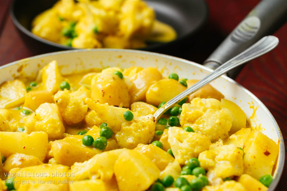 Stock photo of Cauliflower, Pea and Potato Curry