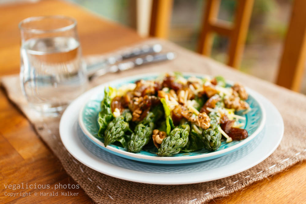 Stock photo of Asparagus, Date and Walnut Salad