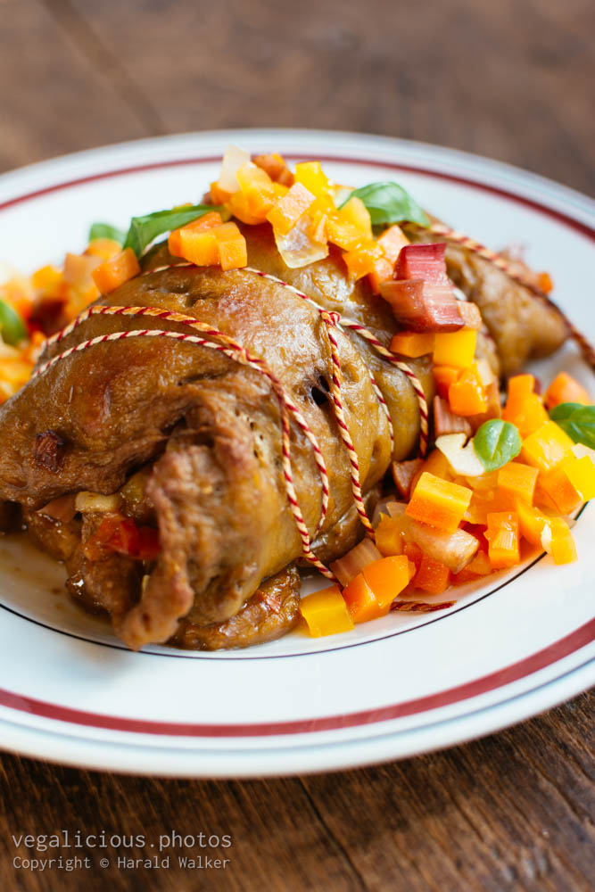 Stock photo of Stuffed seitan Roulade