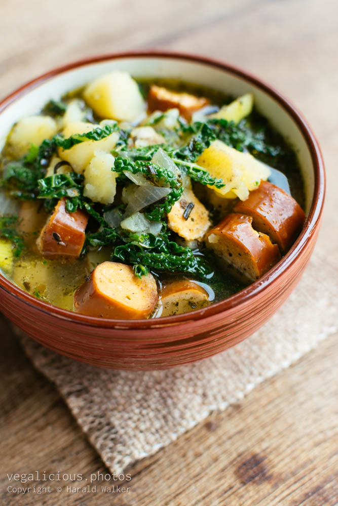 Stock photo of Caldo Verde (Portuguese Green Soup)