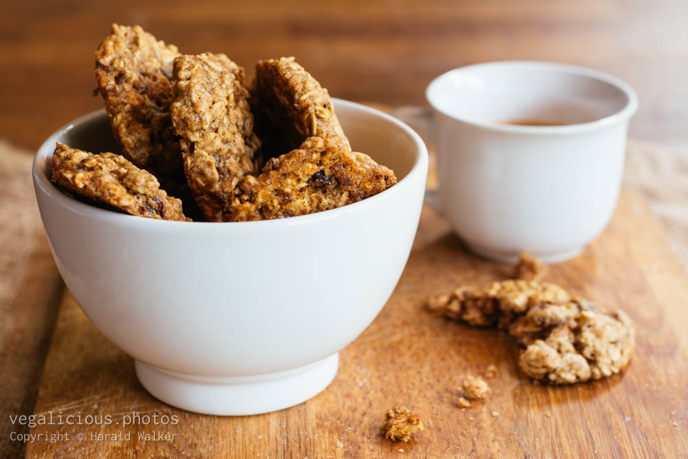 Stock photo of Oat cookies and coffee