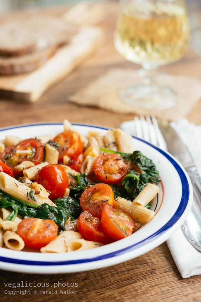 Stock photo of Spinach Tomato Pasta