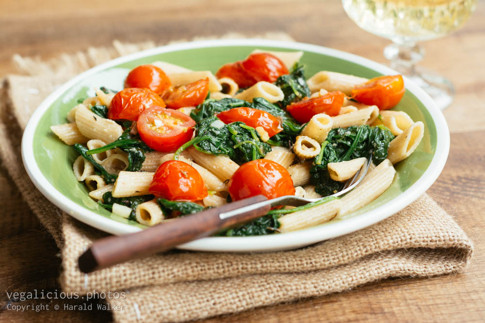 Stock photo of Spinach Tomato Pasta