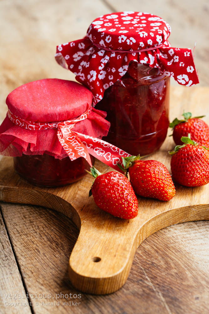 Stock photo of Home made strawberry jam