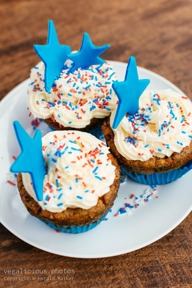 Stock photo of Blue star cupcake