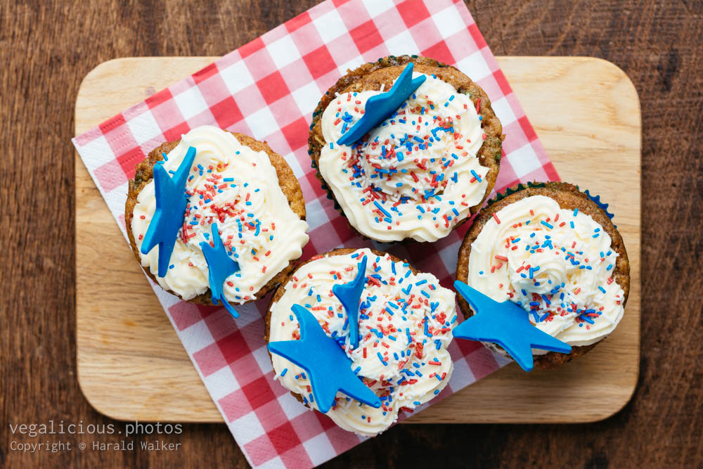 Stock photo of Blue star cupcake