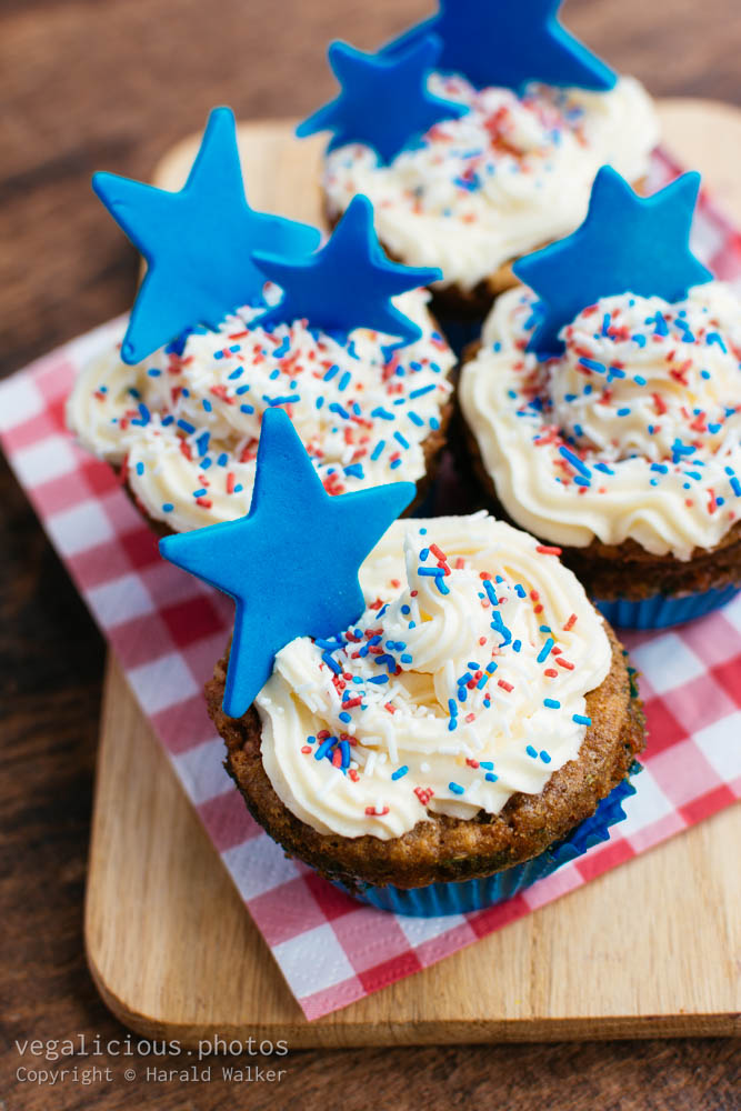 Stock photo of Blue star cupcake