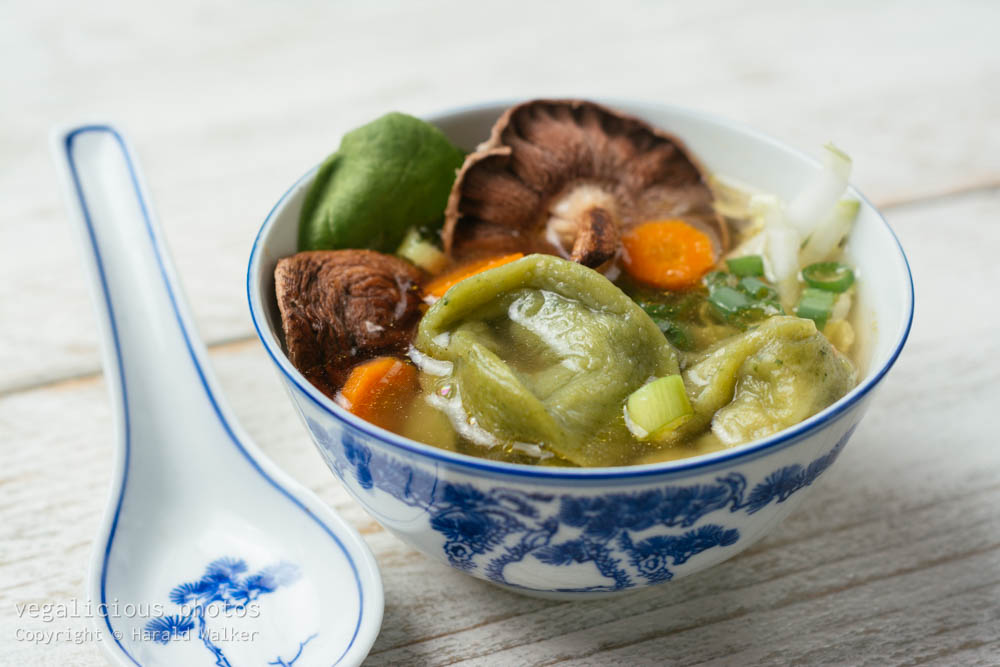 Stock photo of Spinach Wonton Soup