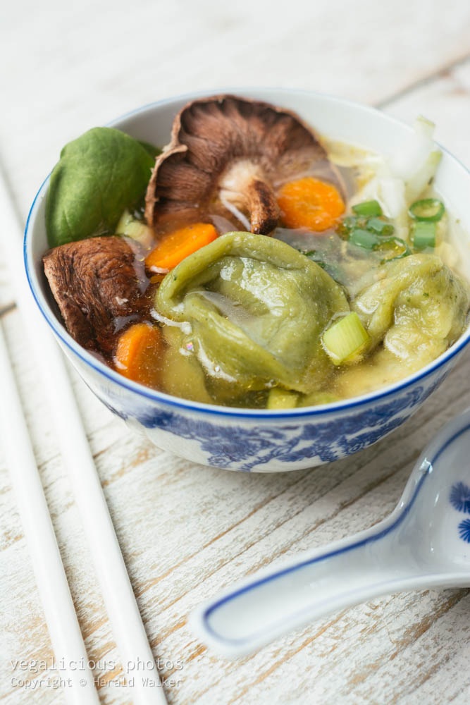 Stock photo of Spinach Wonton Soup