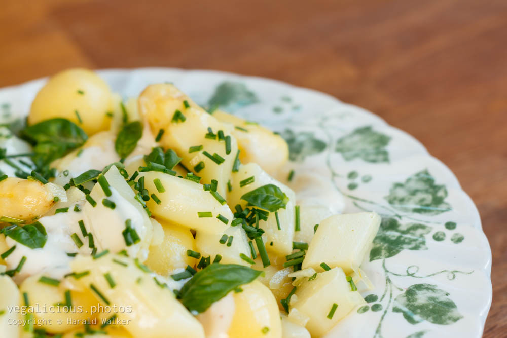 Stock photo of Potato salad with asparagus