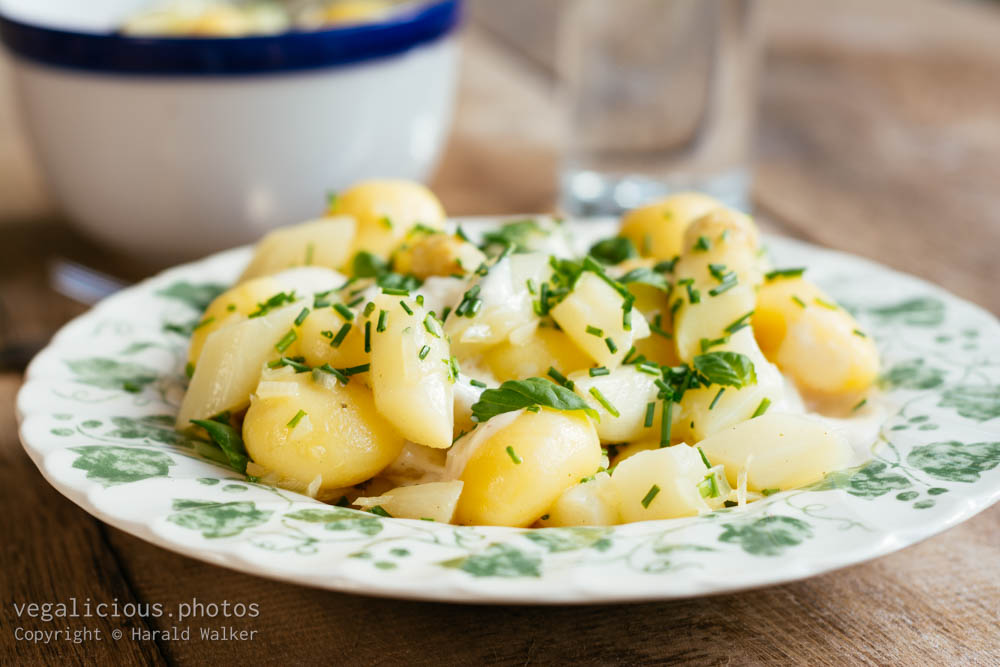 Stock photo of Potato salad with asparagus