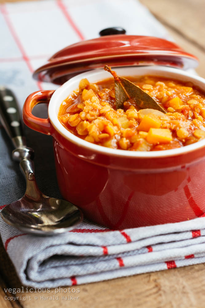 Stock photo of Red lentils soup