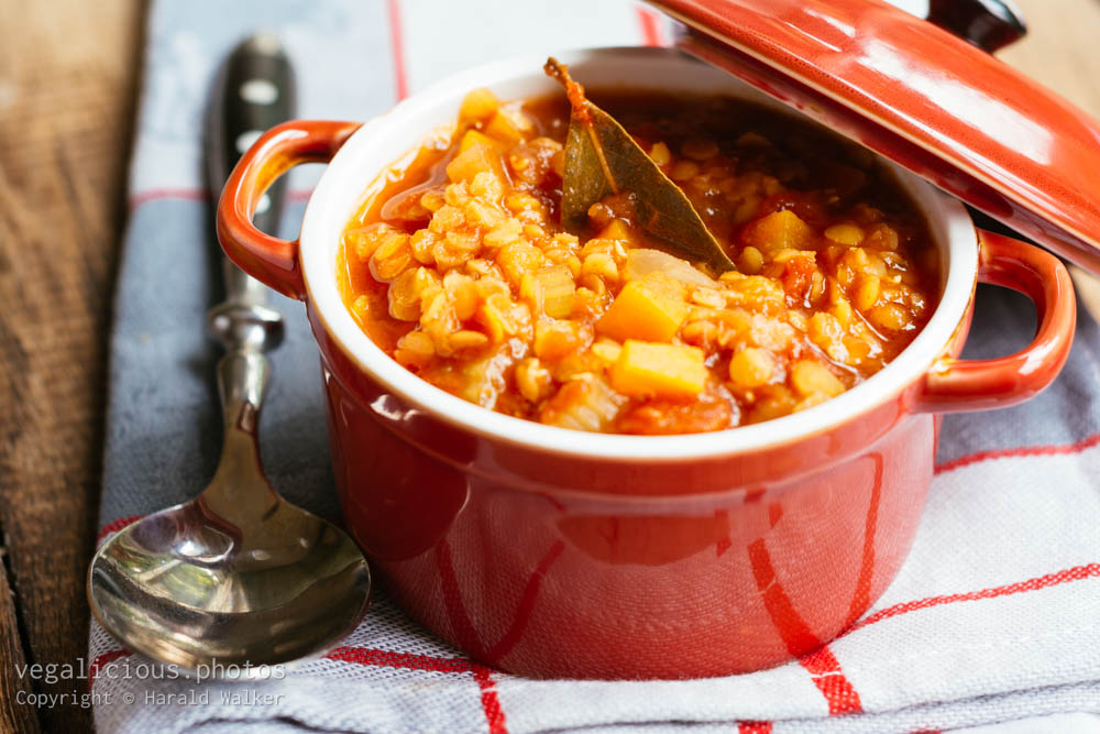 Stock photo of Red lentils soup