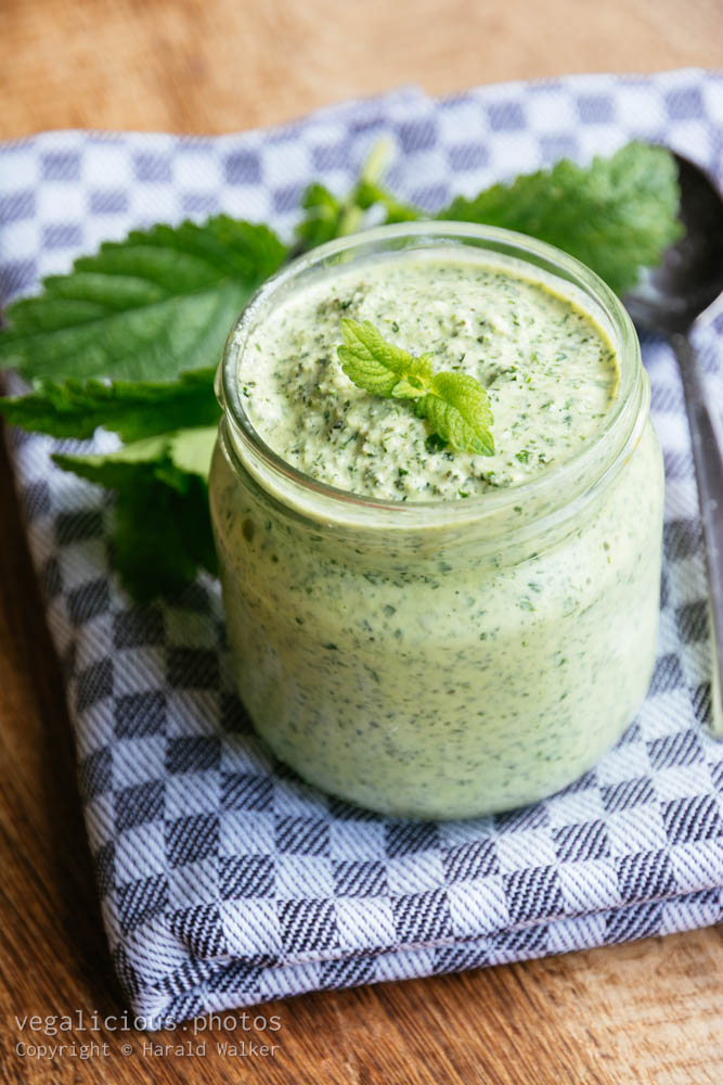 Stock photo of Lemon balm pesto