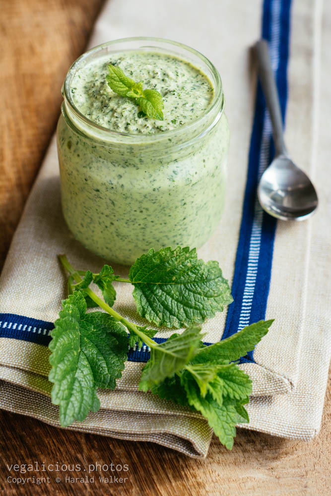 Stock photo of Lemon balm pesto