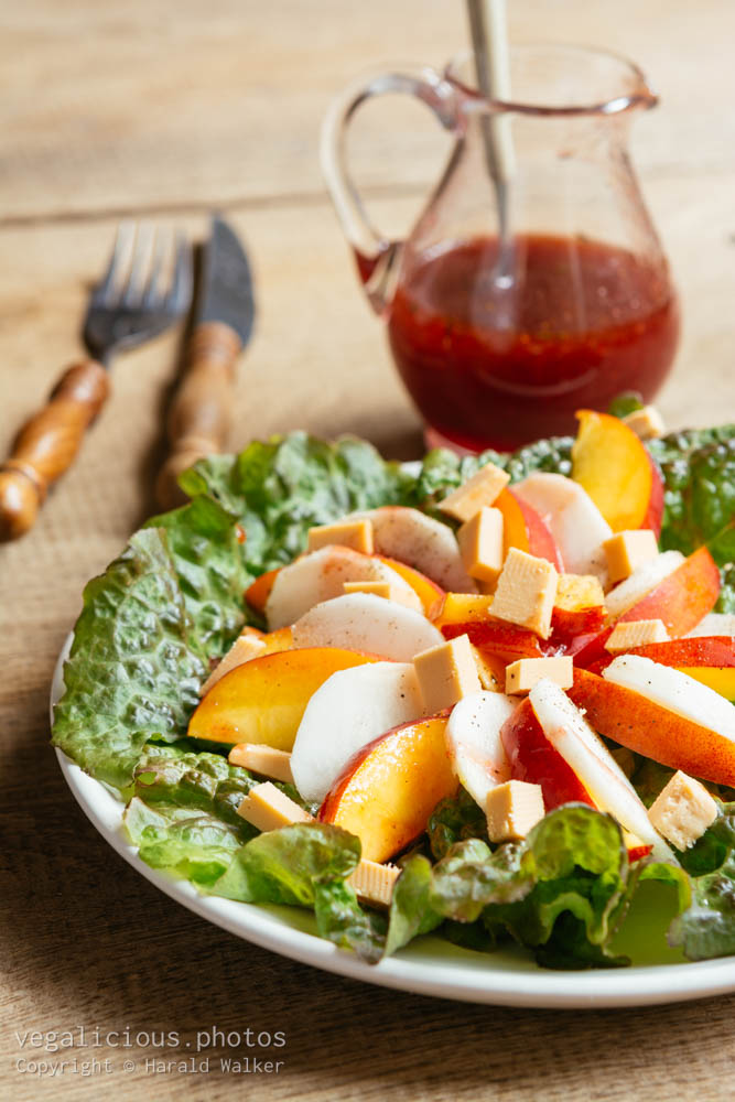 Stock photo of Nectarine and Purple Turnip Salad