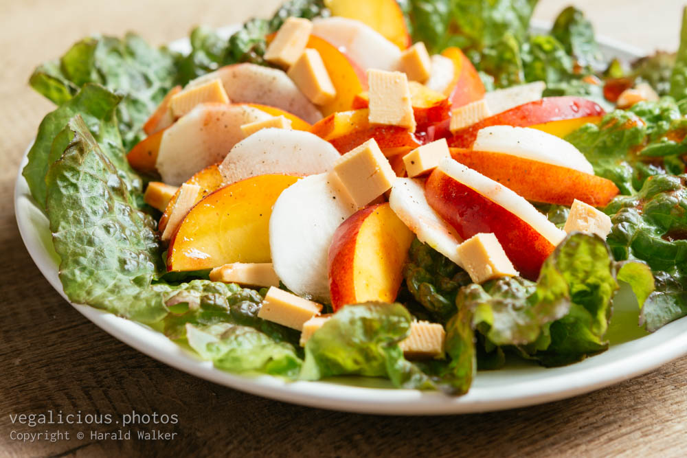 Stock photo of Nectarine and Purple Turnip Salad