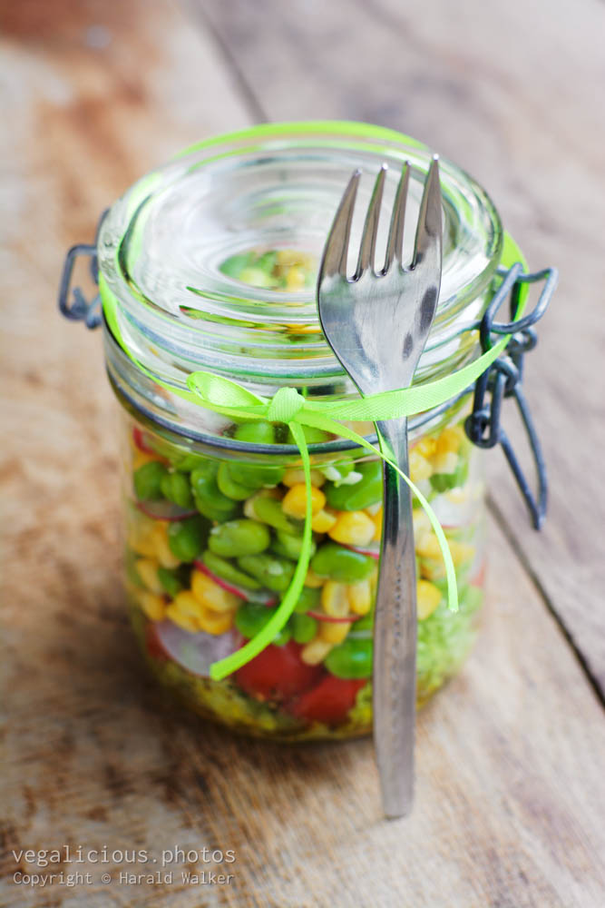 Stock photo of Salad in a jar